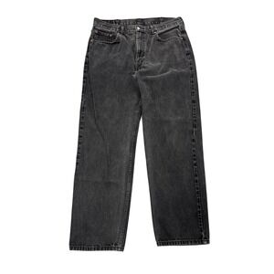 Y2K Levi's 550 Jeans Mens 35W Black Relaxed Fit Tapered Leg Denim